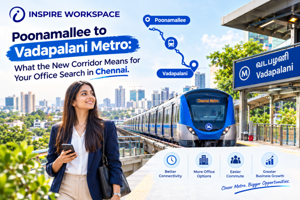 Poonamallee to Vadapalani Metro and office space in Chennai