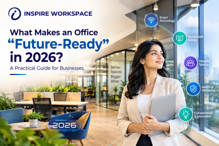 Future-ready office in 2026 featuring smart technology, flexible workspaces and modern office facilities